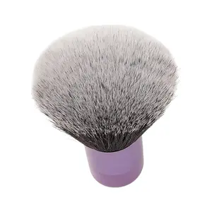 Luxurious and Very Large Soft Fluffy Powder Brush, Use as a Spray Tan Finishing Tool, Multipurpose Face and Body Barber and Beauty Tool, Large Kabuki Brush by BevyGold (Violet) (#9)