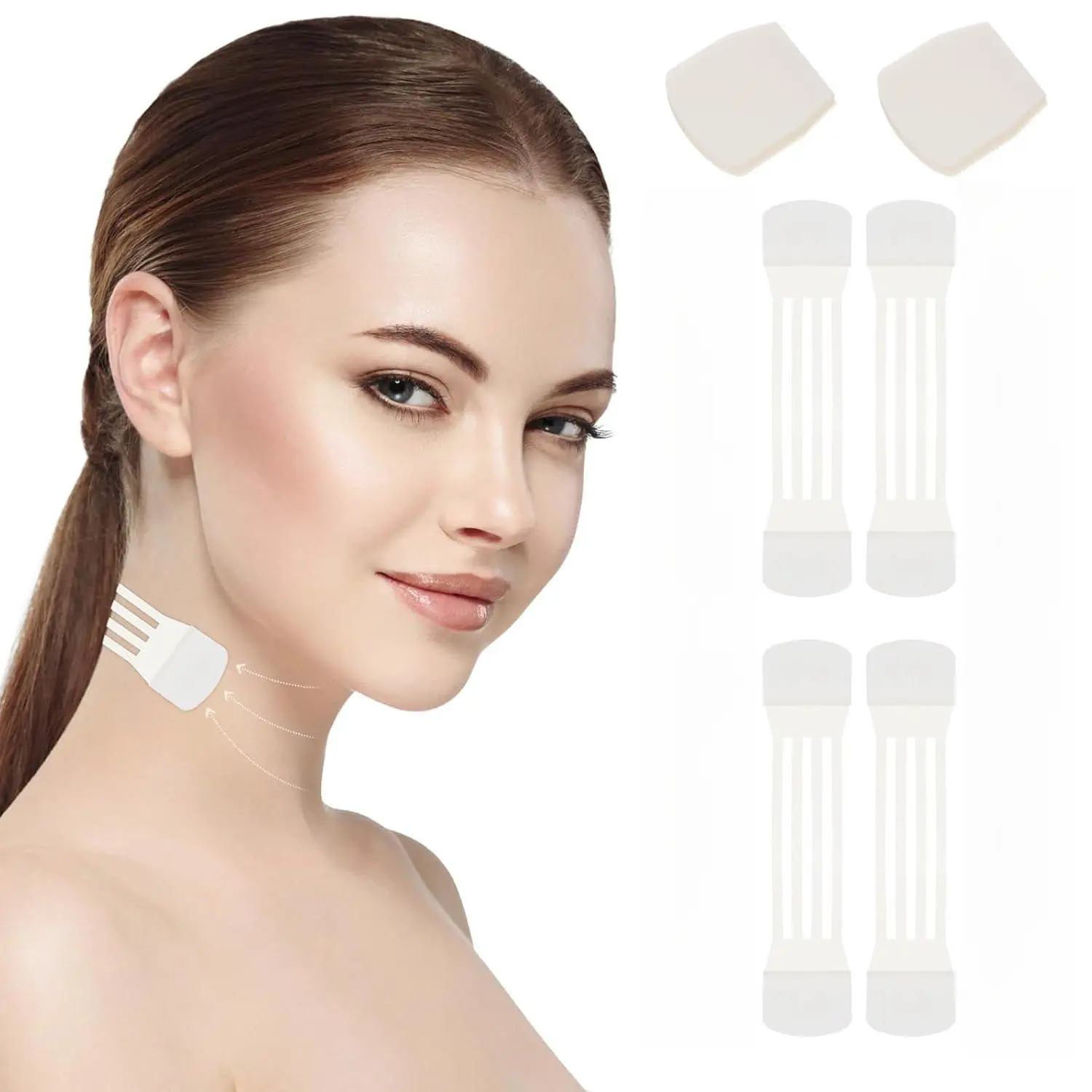 44pcs Neck Tape, Neck Tape Lifting Invisible, Instant Necks and Face Lift Strap Patch Tightening Tapes Skincare Water Proof