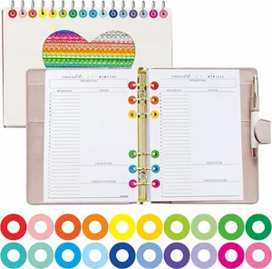 3000 count Hole Reinforcement Stickers, 20 Color Designs Paper Hole Protectors Colorful Self-Adhesive Hole Punch Reinforcement Circle Labels for Loose-Leaf Paper Sheets (Outer 0.5, Inner 0.25)