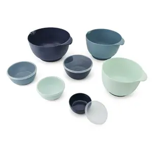 Professional 11-Piece Prep and Mixing Bowl Set with Lids Blue Kitchenware Set Includes 3 Mixing Bowls & 4 Prep Bowls Dishwasher Safe