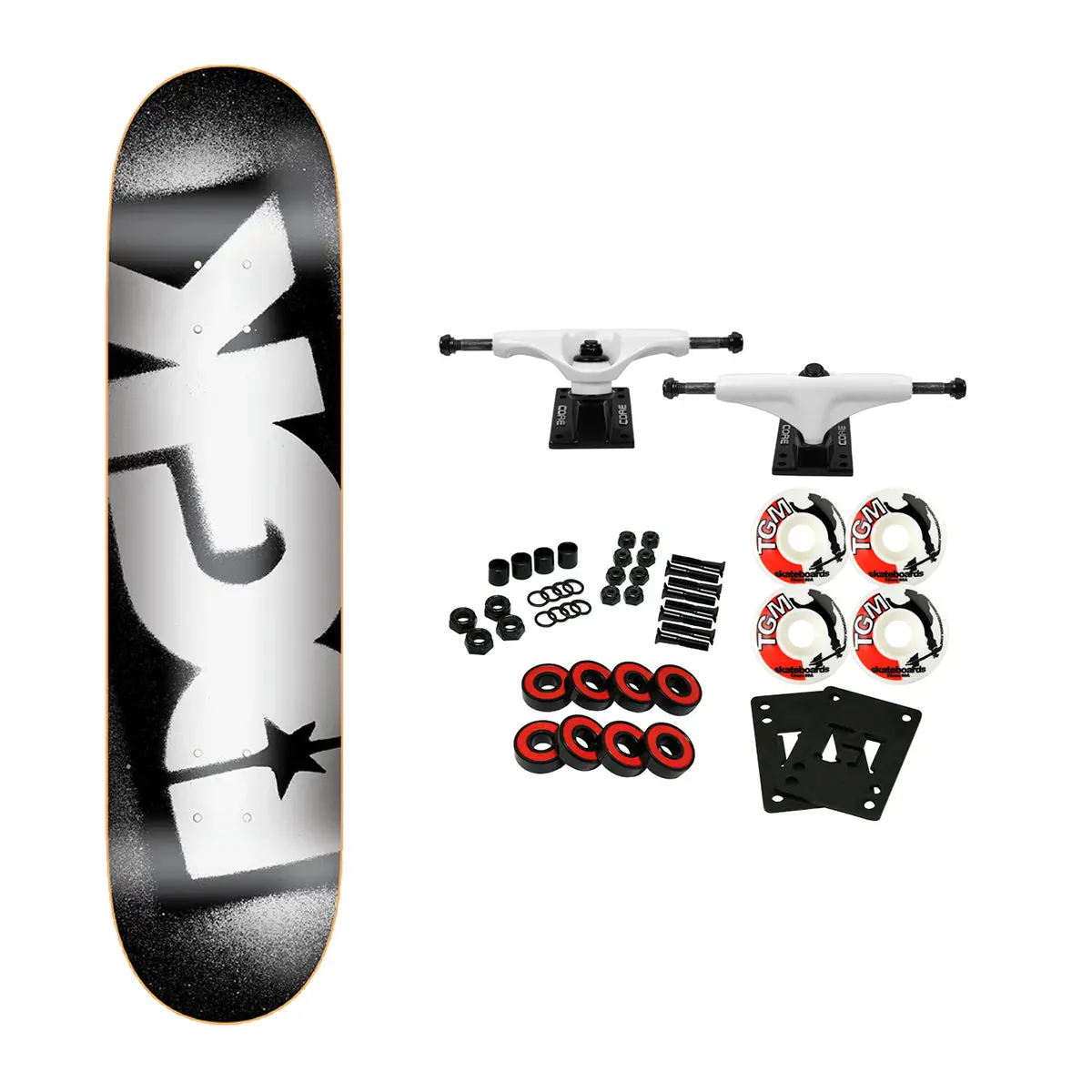 DGK Skateboard Complete OG Logo Black/White 8.5" x 32.215"