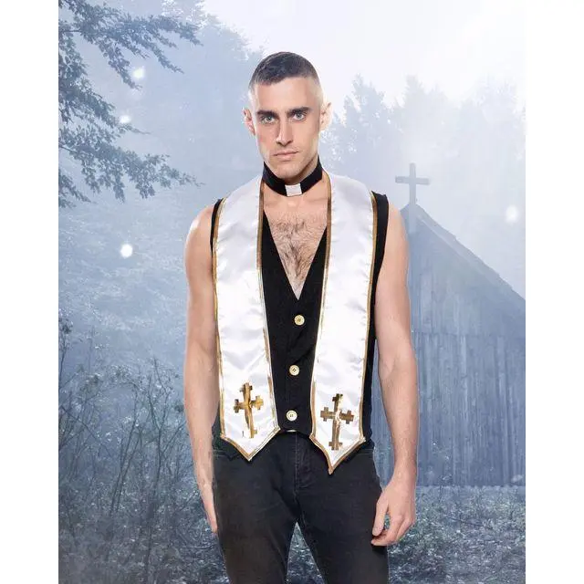 2pc Mens Priest Costume