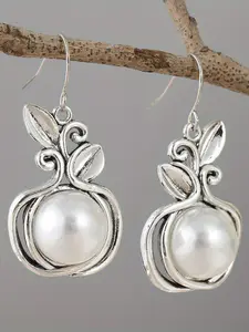 Elegant Carved Pearl Drop Earrings for Women, Exquisite Minimalist Jewelry Accessories, Perfect Gift for Special Occasions, Versatile Earrings