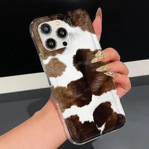Clear Airbag Farmer Cow Pattern, Compatible with iPhone 17 16 15 14 13 12 11 X XS XR Pro Max Plus Air, Cover