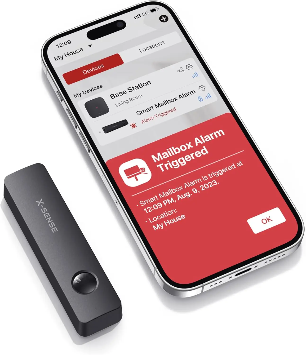 Smart Mailbox Alarm, Requires SBS50 Ba Station, Wireless Long Range Mailbox Alert, Mailbox nsor for Delivered Mail, SMA51