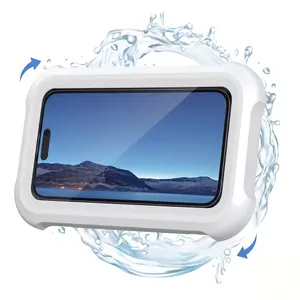 Shower Phone Holder Waterproof【480°Rotatable】 Retractable Adjustable Shower Phone Case Shower Mothers Gifts for Bathroom Wall Phone Mount Stand Water Proof Anti Fog Case for 4-7" Cellphones