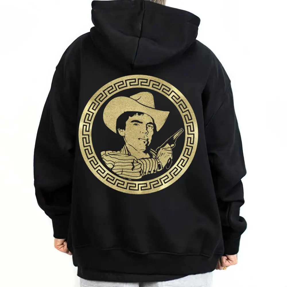Chalino Sanchez Graphic Hoodie, Unisex Loose Fit Pullover in a Cotton Blend Fabric, Long Sleeve Chicano Streetwear for Parties