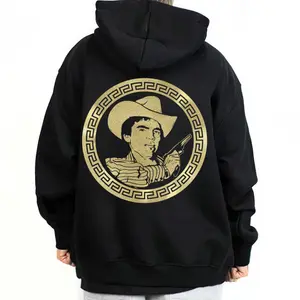 Chalino Sanchez Design Unisex Hoodie T-Shirt Sweatshirts Basic Fabric Fit Street Style Chicano Style, Mexican Clothings Outfit Outdoor Wear.  Oversized