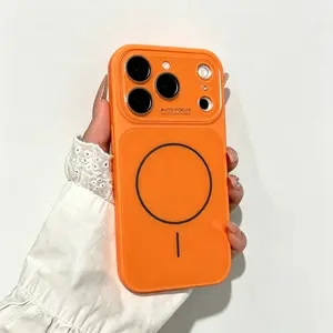 Dopamine Glass Magnetic Phone Case for iPhone 17/16/15/14/13 Pro Max - Minimalist, Sophisticated Unisex Smartphone Accessory with Full-Coverage HD Lens Protector, Versatile for Daily Use on Cellphone & Handheld Devices Protective Protection