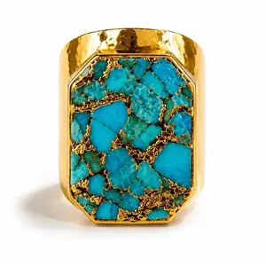Unbounded Gold Turquoise ring