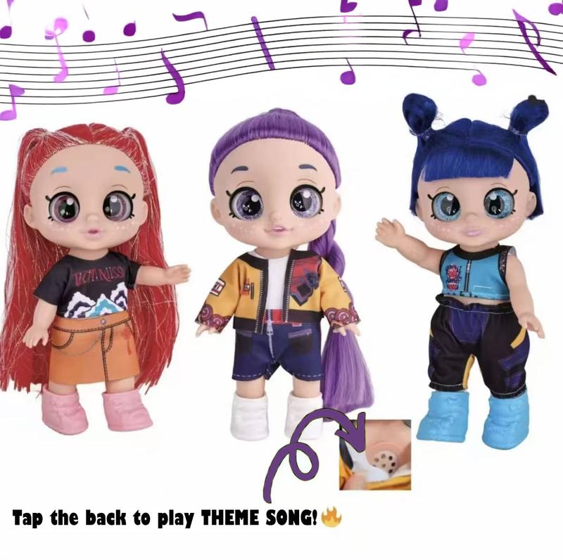 Kpop Devil Hunter Action Figure Doll 5D Eyes 10 Inch 5 Joints Movable Anime-Rumi, Mira and Zoey, Anime-Inspired Dolls, Merch Gift for Fans & Kids