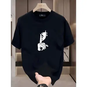 Trendy Brand Printed Heavyweight T-Shirt Men's Pure Cotton Short Sleeve Oversize Casual Summer New Versatile Loose Top Men's Graphic Tees Vintage Designer Oversized T-Shirt Shirts Men