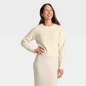 Women's Holiday Crewneck Pullover Sweater - Universal Thread