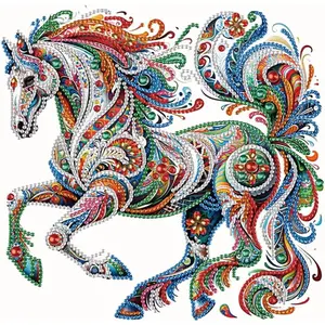 5D Special Shape  Art Kits for Beginners,  Painting Kits for Adults Horse,  Rhinestones  Painting for  Wall Decoration  12x12inch/30x30cm,