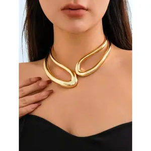 Women's Punk Chunky Choker Necklace – Trendy Maximalist Statement Jewelry, Fashion Striking High-End Necklace for Party, Birthday Gift, Summer All-Match Accessory for Girlfriend