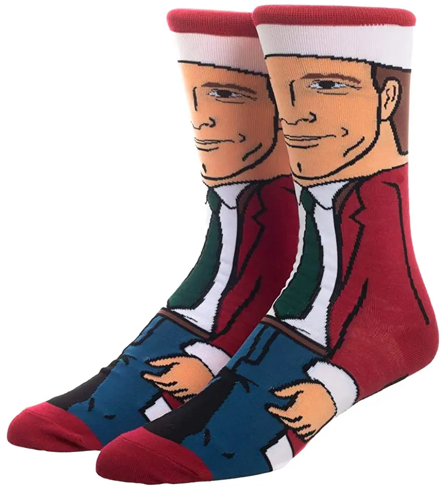 National Lampoon Christmas Vacation Clark Griswold Character Sublimated 360 Crew Socks