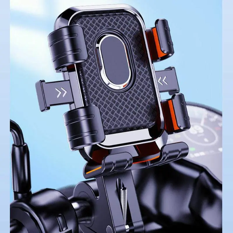Durable Anti-Shake Bike Phone Secure Mount, Universal Cellphone Navigation Holder for Motorcycles and E-Bikes, Motorcycle Smartphone Mount, Compatible with All Models, Cell Phone Mounts, Phone Holders