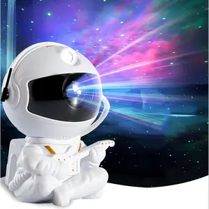 Projection night light, astronaut-shaped LED projector light, variable nebula effect, 360-degree rotation, starry sky projection light, ambient light, gift.