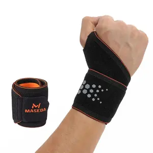 Sports Wrist Support Strap, Elastic Compression Brace for Badminton Tennis Gym, Nylon Tendon Guard, Anti Sprain Protector, Breathable Adjustable Wristband for Workout Stability and Pain Relief