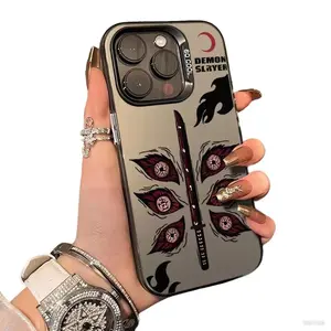 Anime Demon Slayer Phone Case for iPhone 16 15 14 13 12 11 Pro Max XS Shockproof Durable Protection Casing Screen Protector Compatible with iPhone 11-16 Series White iphone 16 pro case iphone 15 cases screen protector iphone 13 cases
