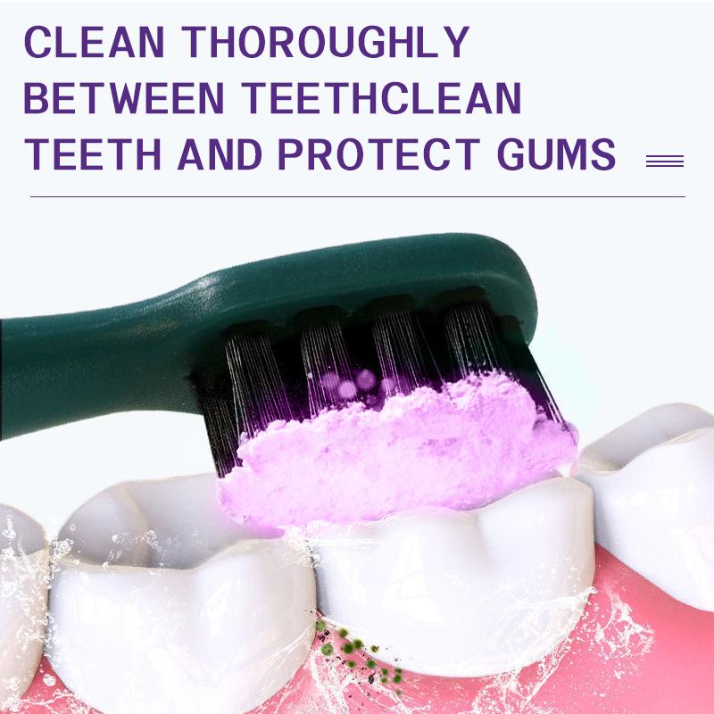 Rozino Purple Tooth Powder, Fine Texture, Dip Wet Toothbrush, for Morning Routine, Fresh Minty Feel