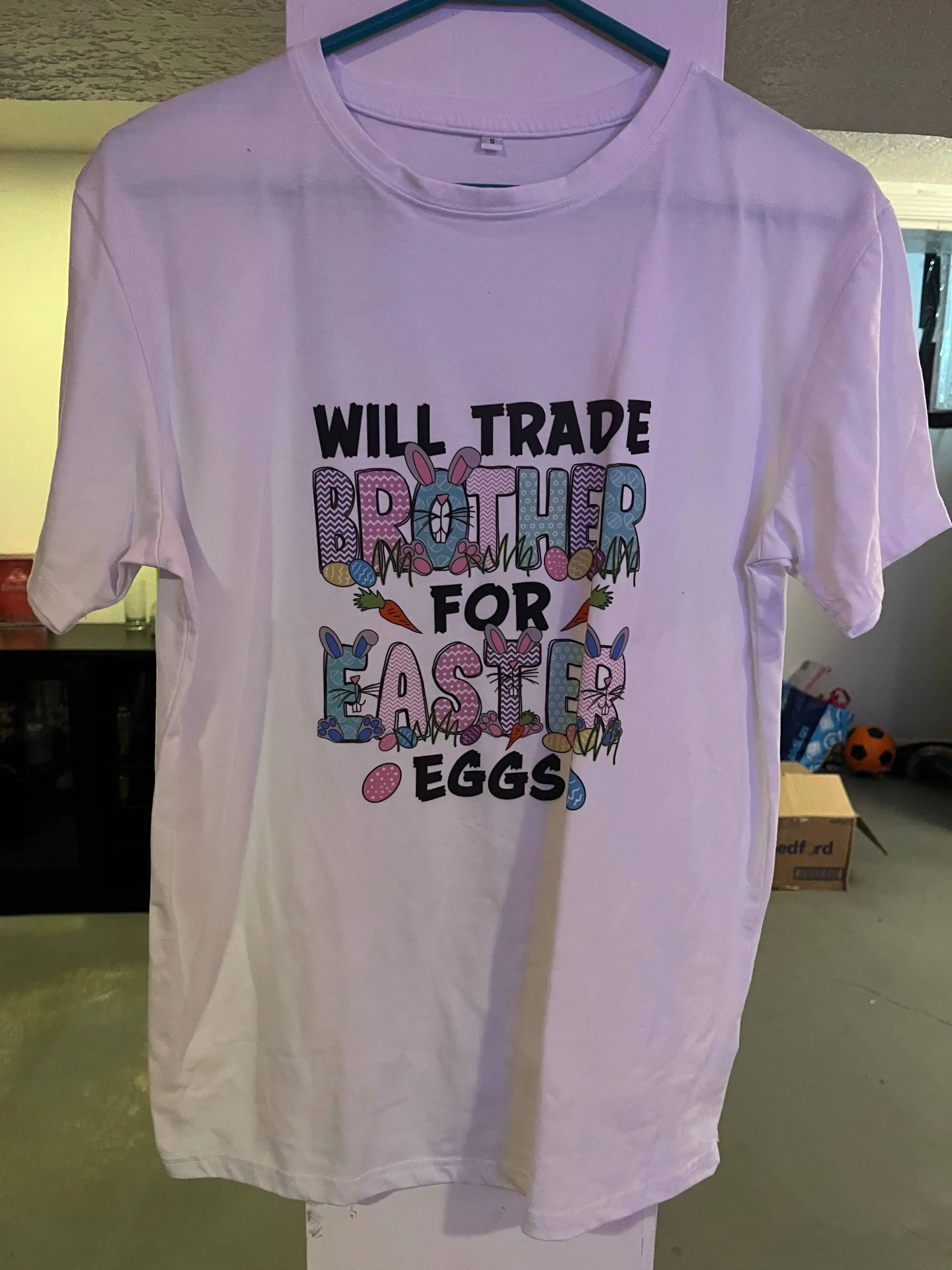Small will trade brother fir Easter eggs