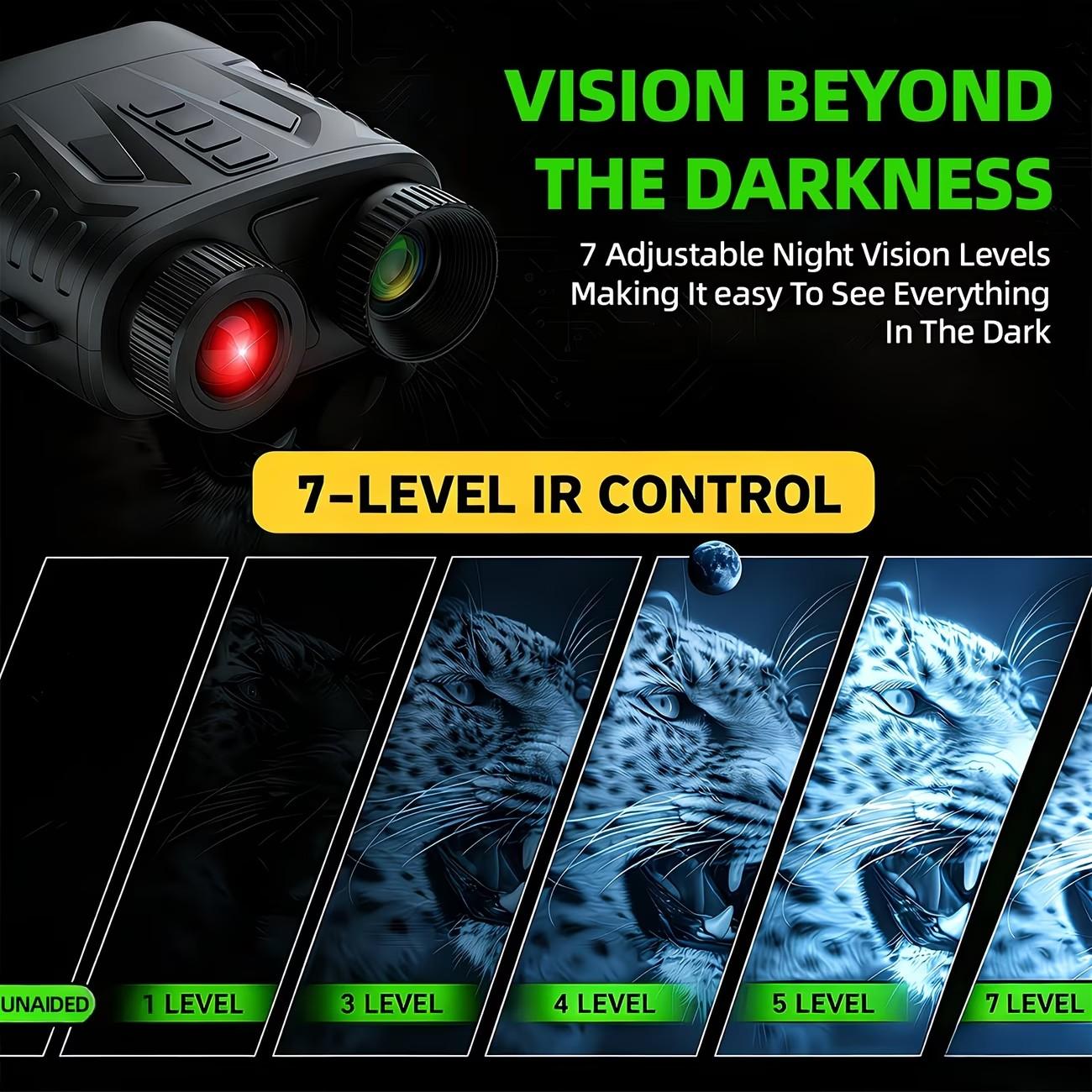 Night Vision Goggles-Night Vision Binoculars,2600 mAh Battery,7 Levels Infrared,10X Digital Zoom,Wildlife Observation,Hunting,Camping