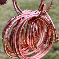 Hammered Ends Pure Copper Set of 2