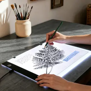 LED diamond painting board — A4 size, adjustable brightness replica board, light pad for diamond drawing board, sketch template, animations and other creations, diamond painting kit
