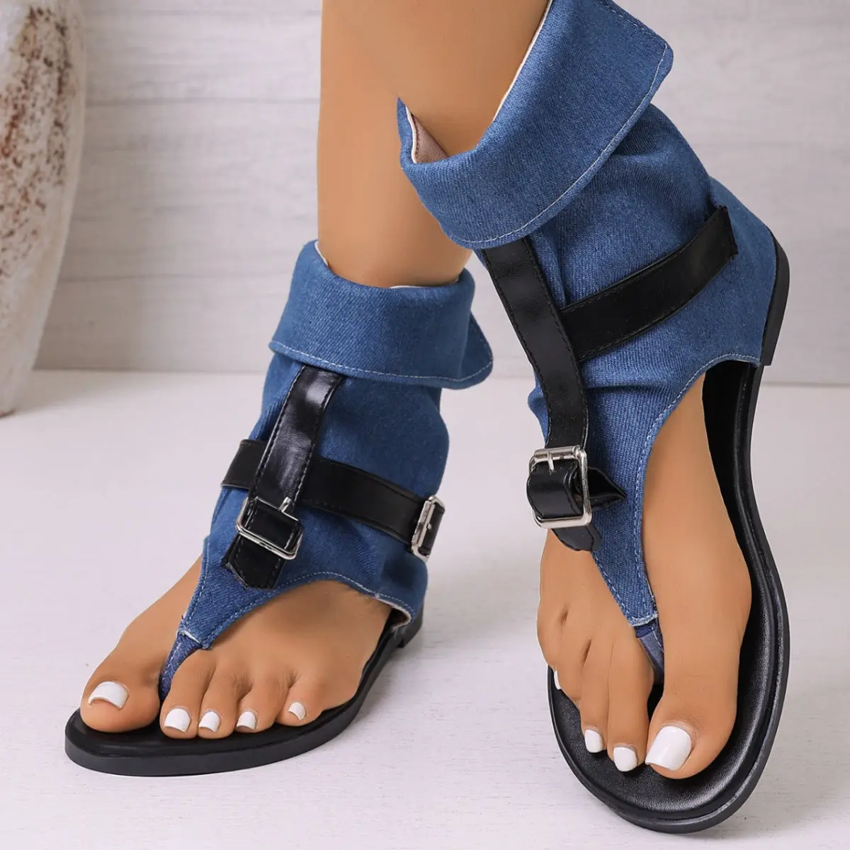 Toe Post Buckle Sandals