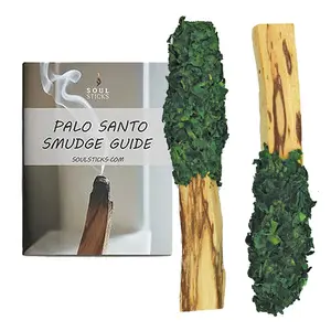 2 Pack Dipped Green Serenity Palo Santo Pops with Guide