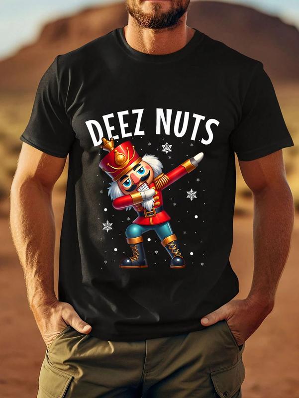 100% Cotton Deez Nuts Nutcracker Nut Funny Men Women Funny Christmas Pjs T-Shirt