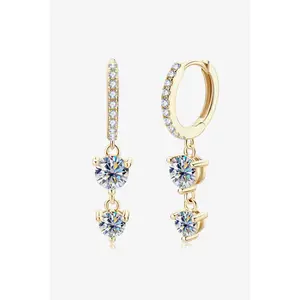 Adored Be The One Moissanite Drop Earrings