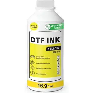 DTF Ink Yellow 16.9 fl oz (500 ml) Refill - Bright Color, Clog-Free Formula - Compatible with  DTF Printheads Including I3200, XP600, L1800, ET8550 - Reliable Color Accuracy & Smooth Ink Flow