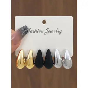 Water Drop Shaped Earrings, Ear Studs, Fashionable Earrings for Women & Girls, Trendy All-match & Exquisite for Birthday Gift