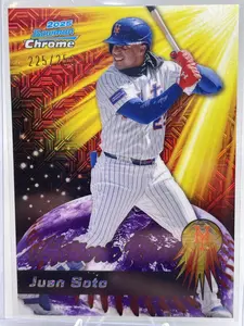 2025 Bowman Chrome Juan Soto Purple Mojo Meteric Rise /250 NY Mets #MR-15