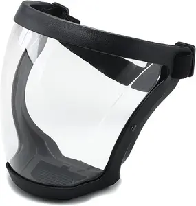 Full Face Shield for Yard Work & Woodworking, Wide View Clear Visor with Anti-Fog Coating, Breathable Bottom Design, Adjustable Headband