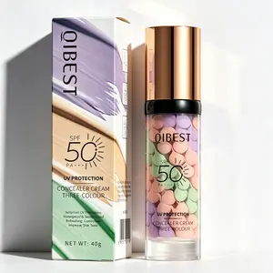 3-In-1 Color Correcting Glow Filter Primer with SPF 50 UV Protection, Brightening Hydrating Oil-Control Moisturizer Cream, Long-Lasting Foundation Makeup Base for Flawless Skin Tone #GLOBAL PICKS