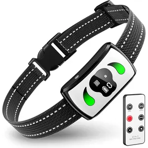 Dog Training Collar with 4 Training Modes, Mini Remote Dog Bark Shock Collar for Indoor & Outdoor, Fits 10~120 lbs Large Medium Small Dogs