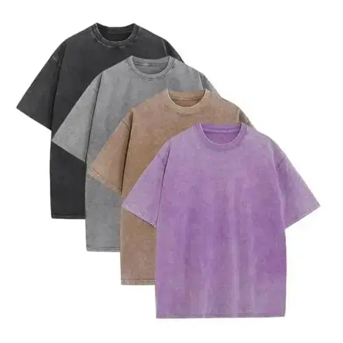 Black+Grey+Coffer+Purple-Acid Wash Tshirt