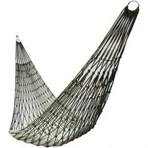 [Durable Nylon Hammock] Multi-Functional Durable Thickened Nylon Outdoor Hammock - Ergonomic Green Mesh Swing for Garden, Beach, and Relaxation, Double Use, Picnic Mat, or Chair, Hammocks for Outside