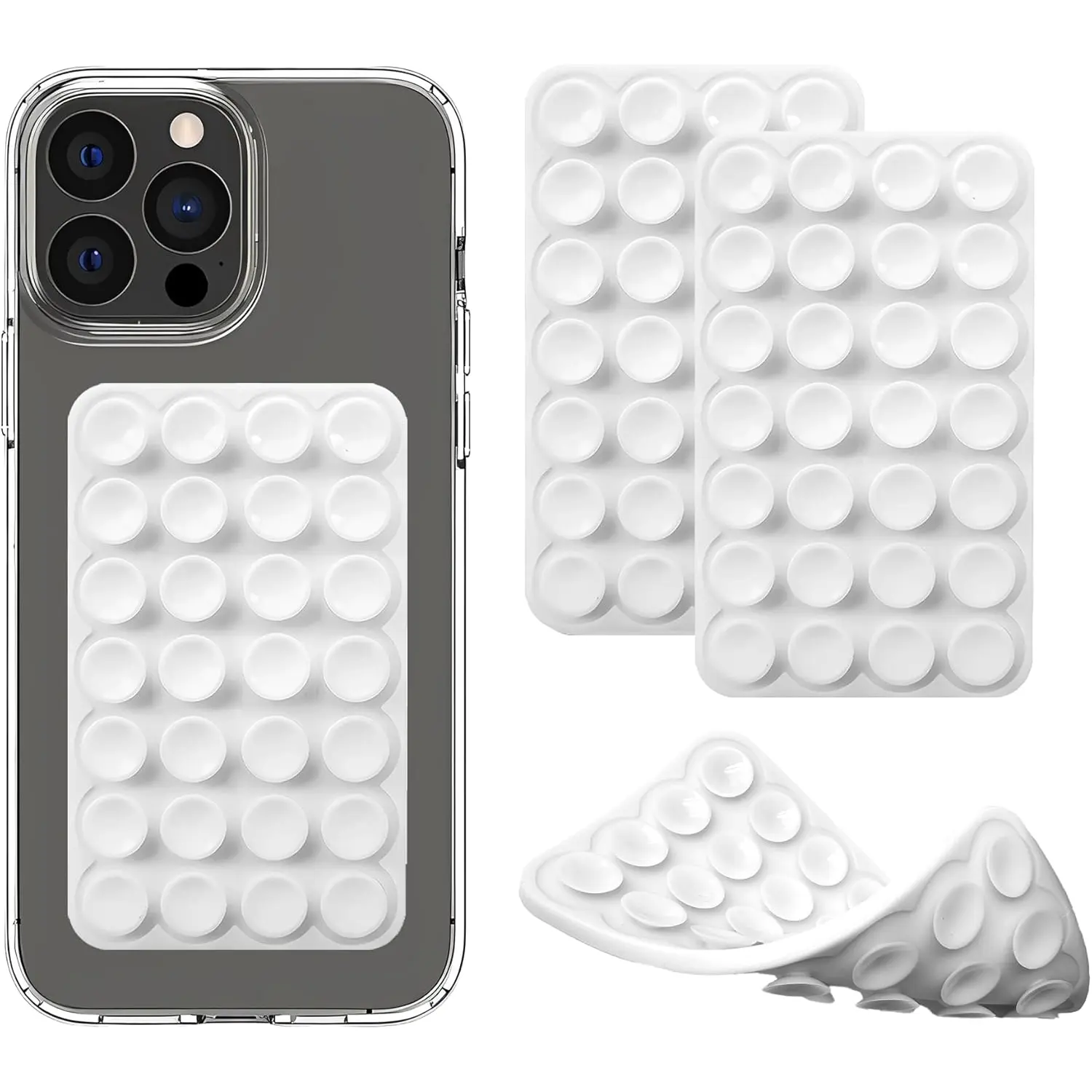 Silicone Suction Mobile Phone Case Mount, Durable Waterproof Phone Accessory - Non-Slip Sticky Grip Holder, Strong Adhesive Suction Cup for Selfies, Protection for iPhones, Ip67/Ip68