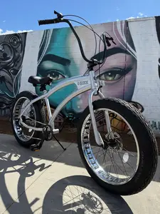 SIKK SS Aluminum Frame Polished 7 Speed UFO Fat Tire Cruiser