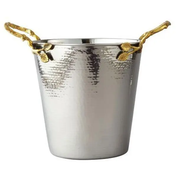 Leeber 70026 11.5 in. Golden Vine Hammered Wine Bucket - Kitchenware, Bar & Wine Utensil, Home Decor Piece
