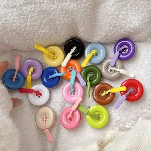 Pure Color 3D Button Phone Air Cushion Stand, Korean Style Adhesive Extendable Adjustable Portable Holder for Watching Shows