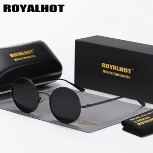 RoyalHot Unisex Round Metal Polarized Fashion GlassesEyewear