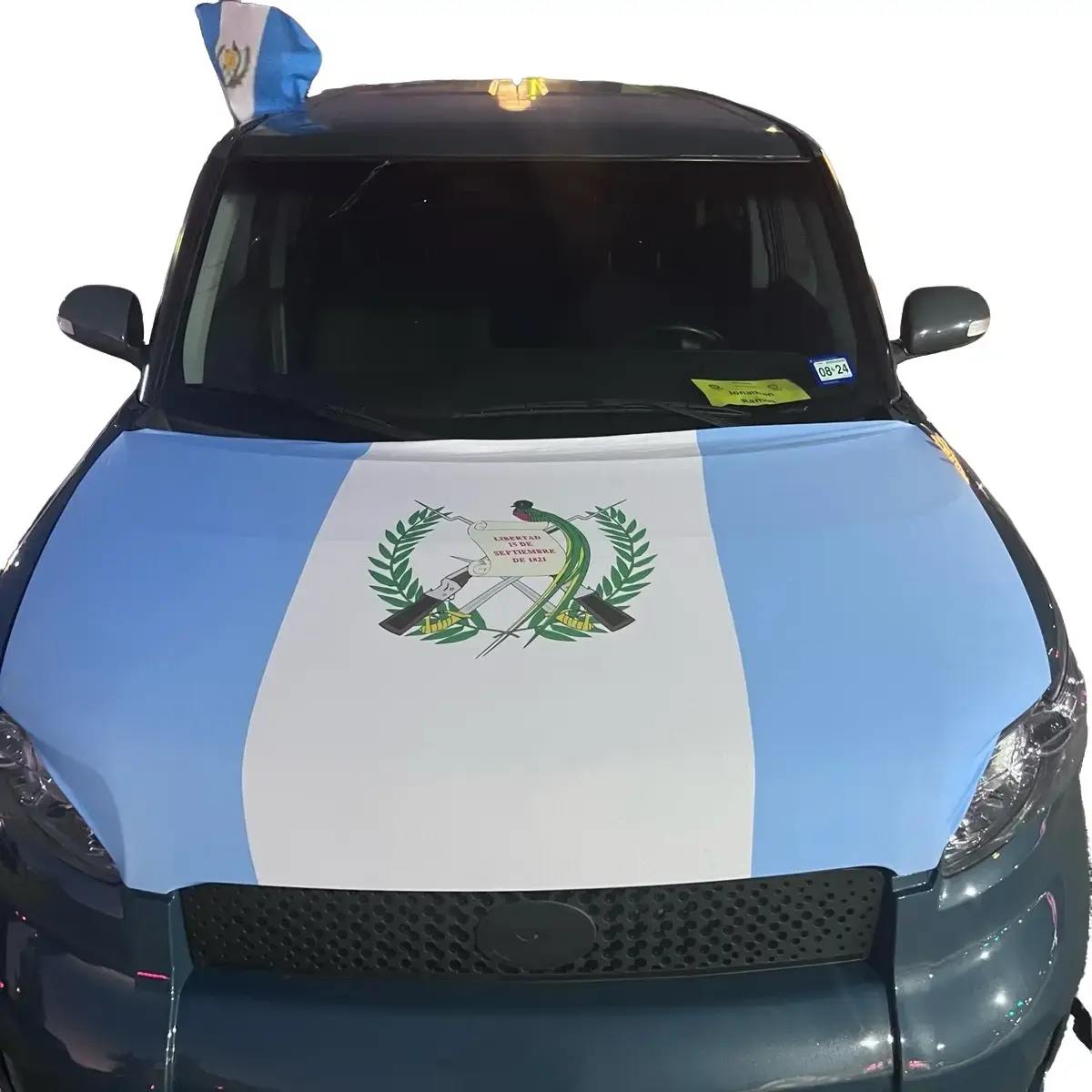 Car Hood Flag of Guatemala for Cars with two window flags - Vehicle Accessory