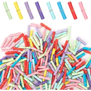300 Pieces Colorful Scroll Paper Mini Message In a Bottle Mini Lucky Wishing Paper Rolls for Birthday, Anniversary, Valentine