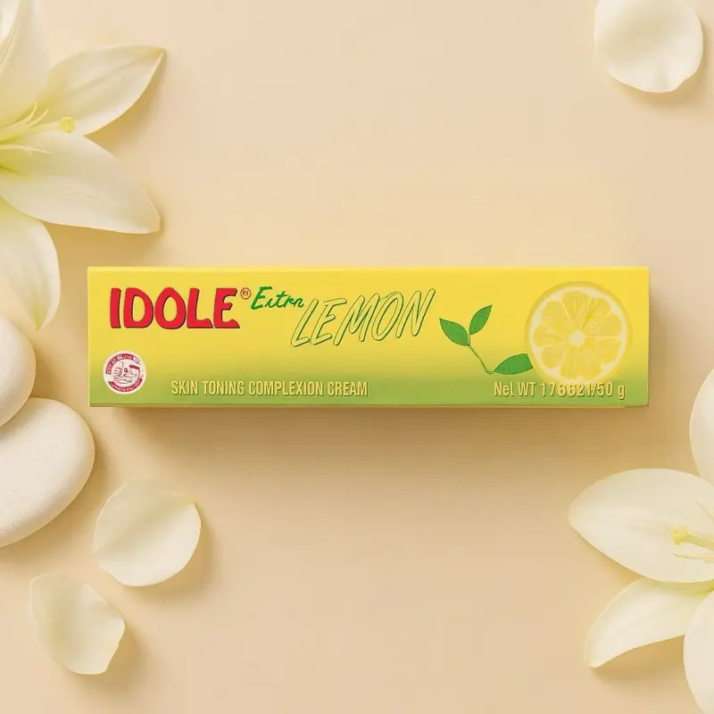 Idole extra lemon cream for face and body skin toning complexion