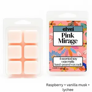 ELVEI Summer Collection Wax Melts | 100% Soy Wax | Strong Throw | Long-Lasting Aroma | Handmade | Flameless Home Fragrance | Summer Scents | Small Business